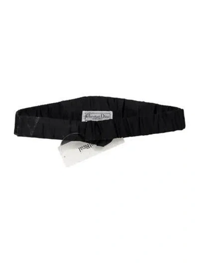 Pre-owned Dior Vintage Wide Waist Belt In Black/gold