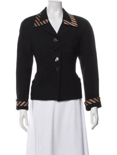 Pre-owned Dior Vintage Wool Blazer In Black