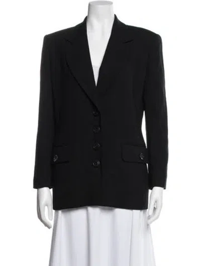 Pre-owned Dior Vintage Wool Blazer In Black