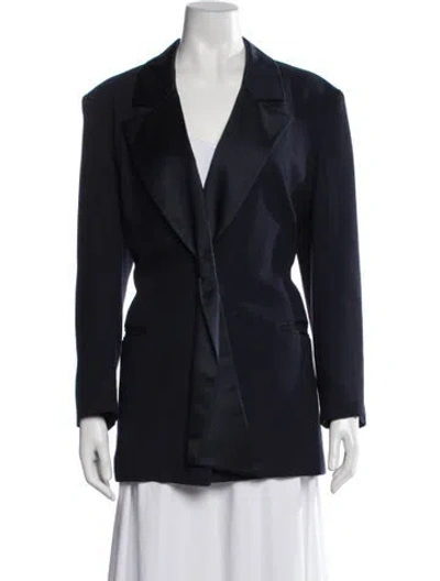 Pre-owned Dior Vintage Wool Blazer In Blue