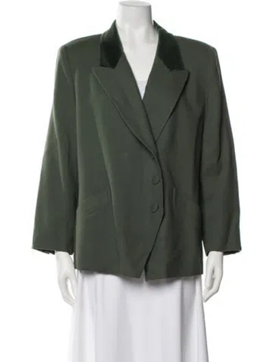 Pre-owned Dior Vintage Wool Blazer In Green