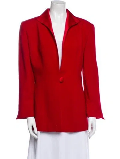 Pre-owned Dior Vintage Wool Blazer In Red
