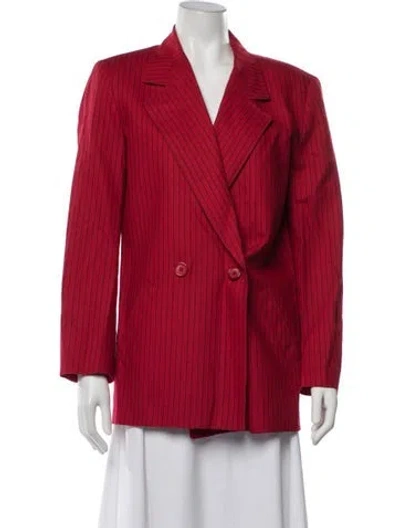 Pre-owned Dior Vintage Wool Blazer In Red