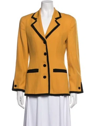 Pre-owned Dior Vintage Wool Blazer In Yellow