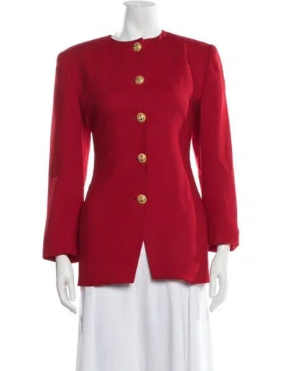 Pre-owned Dior Vintage Wool Coat In Red
