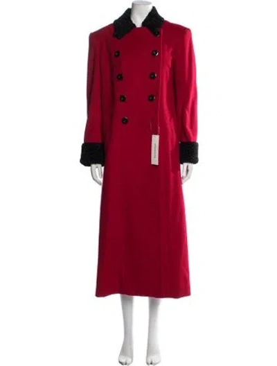 Pre-owned Dior Vintage Wool Coat In Red