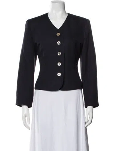 Pre-owned Dior Vintage Wool Evening Jacket In Blue