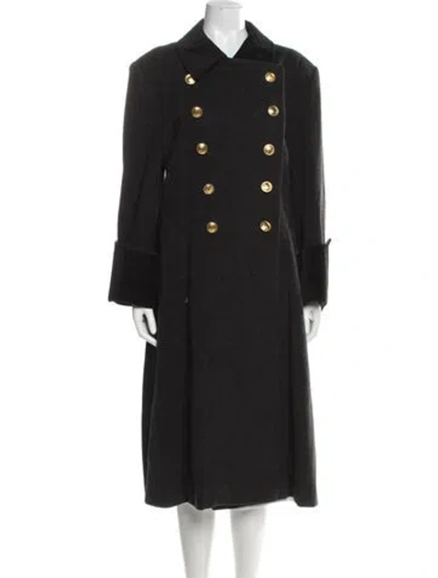 Pre-owned Dior Vintage Wool Peacoat In Black