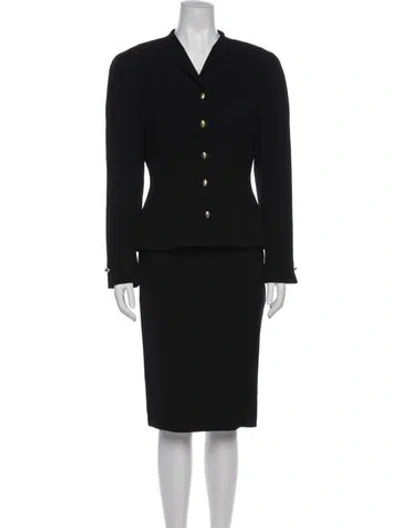 Pre-owned Dior Vintage Wool Skirt Set In Black