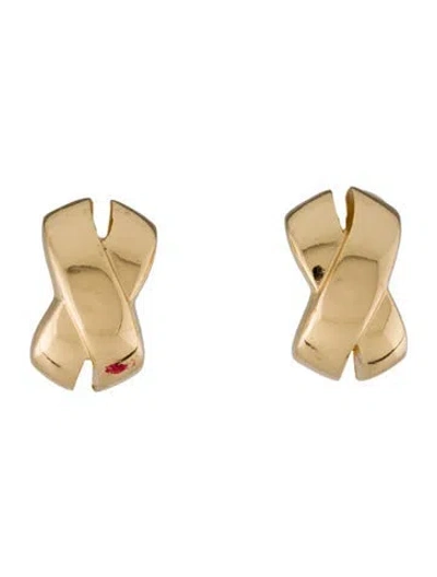 Pre-owned Dior Vintage 'x' Clip-on Earrings In Multi