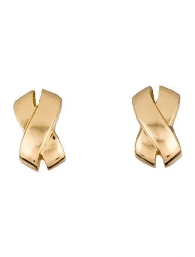 Pre-owned Dior Vintage 'x' Clip-on Earrings In Multi
