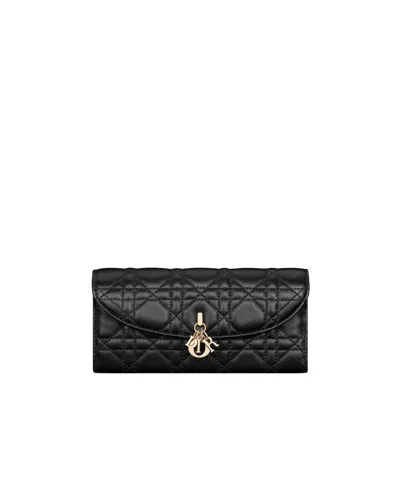 Dior Violet Wallet In Black