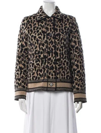 Pre-owned Dior Virgin Wool Animal Print Jacket W/ Tags In Multi