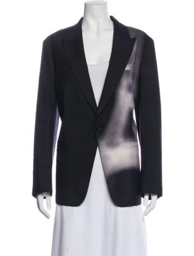 Pre-owned Dior Virgin Wool Blazer In Blue