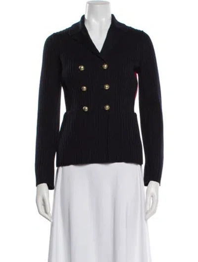 Pre-owned Dior Virgin Wool Blazer In Blue