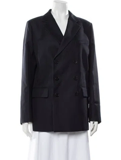Pre-owned Dior Virgin Wool Blazer In Blue