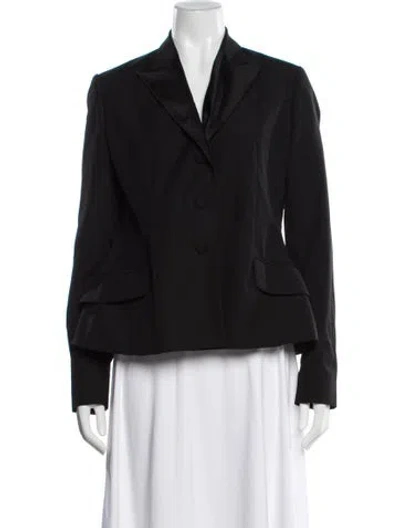 Pre-owned Dior Virgin Wool Blazer In Blue