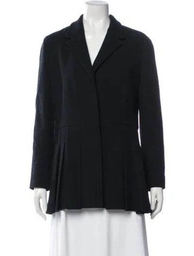 Pre-owned Dior Virgin Wool Blazer In Blue