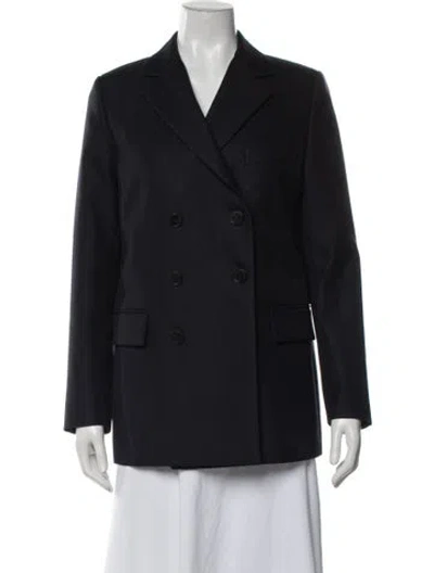 Pre-owned Dior Virgin Wool Blazer In Blue