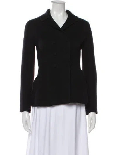 Pre-owned Dior Virgin Wool Blazer W/ Tags In Black