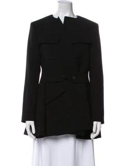 Pre-owned Dior Virgin Wool Coat In Black