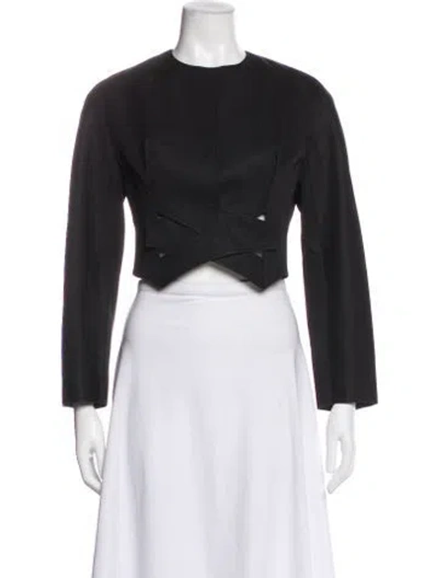 Pre-owned Dior Virgin Wool Evening Jacket In Gray