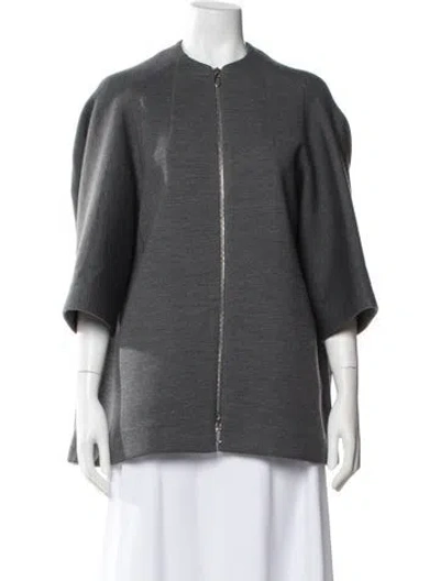 Pre-owned Dior Virgin Wool Evening Jacket W/ Tags In Gray