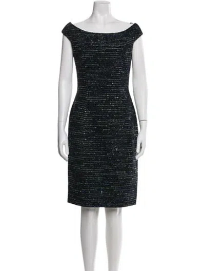 Pre-owned Dior Virgin Wool Knee-length Dress In Black