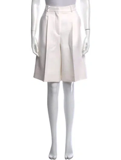 Pre-owned Dior Virgin Wool Knee-length Shorts W/ Tags In Neutrals