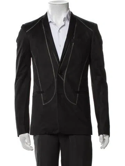 Pre-owned Dior Virgin Wool Mesh Accents Blazer In Black/grey