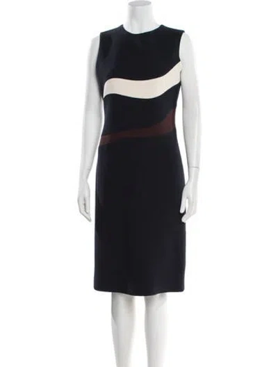Pre-owned Dior Virgin Wool Midi Length Dress