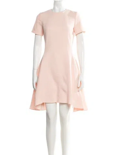 Pre-owned Dior Virgin Wool Mini Dress In Pink