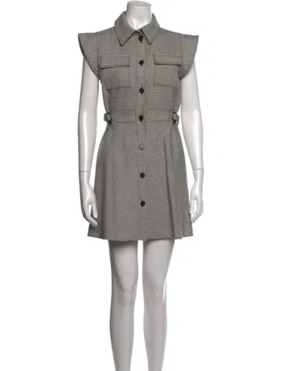 Pre-owned Dior Virgin Wool Mini Dress W/ Tags In Black