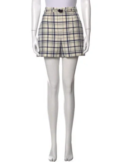 Pre-owned Dior Virgin Wool Mini Shorts In Blue