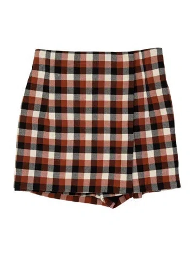 Pre-owned Dior Virgin Wool Mini Shorts In Orange