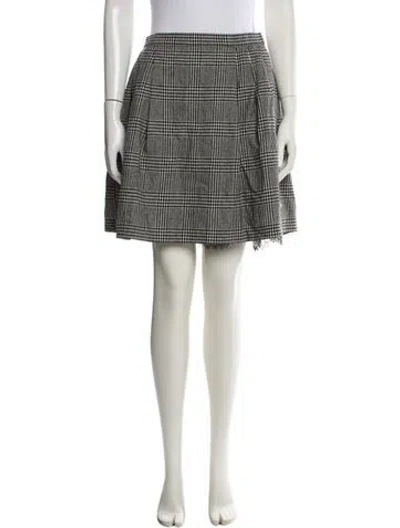Pre-owned Dior Virgin Wool Mini Skirt In Black