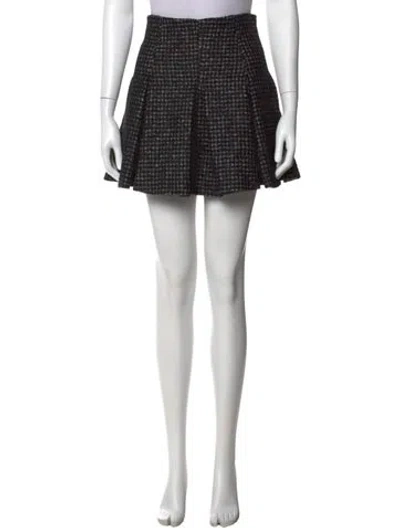 Pre-owned Dior Virgin Wool Mini Skirt In Black
