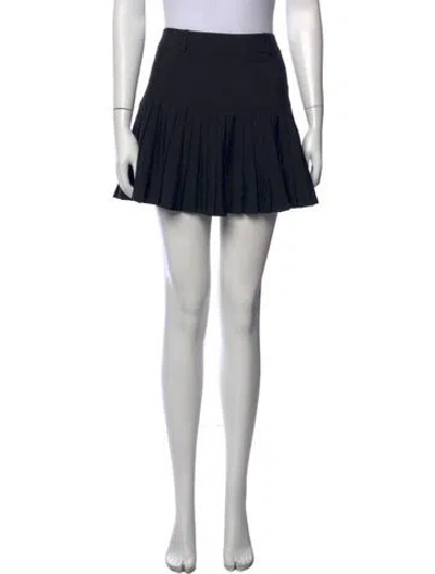 Pre-owned Dior Virgin Wool Mini Skirt In Blue