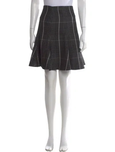 Pre-owned Dior Virgin Wool Mini Skirt In Gray