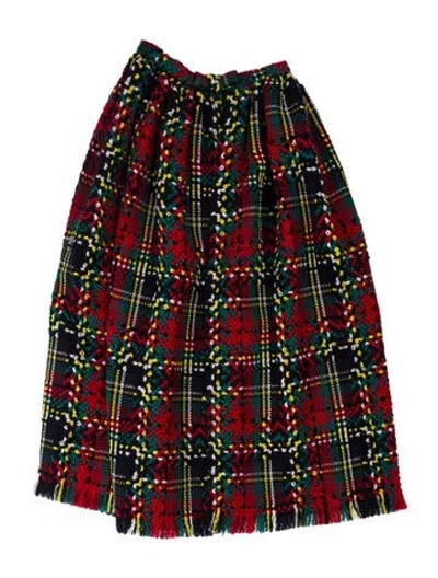 Pre-owned Dior Virgin Wool Mini Skirt In Red