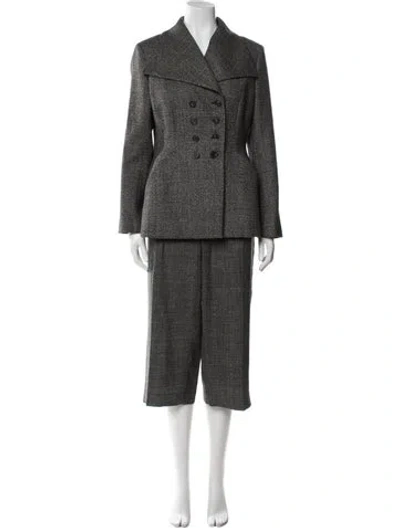 Pre-owned Dior Virgin Wool Pant Set In Gray