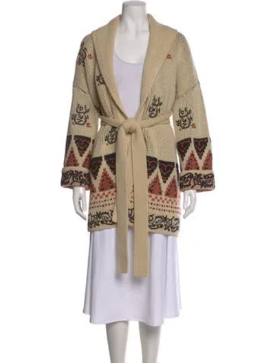 Pre-owned Dior Virgin Wool Patterned Sweater In Neutral