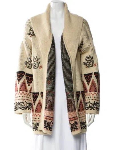 Pre-owned Dior Virgin Wool Printed Sweater In Neutral