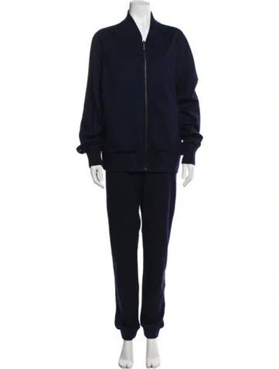 Pre-owned Dior Virgin Wool Set In Blue