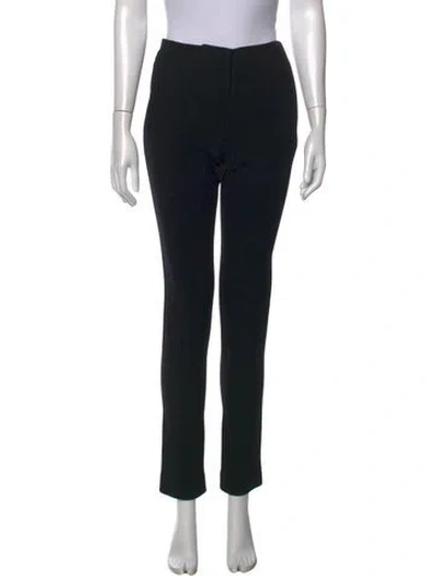 Pre-owned Dior Virgin Wool Straight Leg Pants In Black