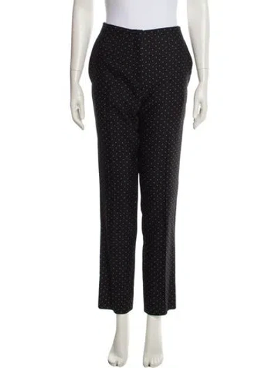 Pre-owned Dior Virgin Wool Straight Leg Pants W/ Tags In Black