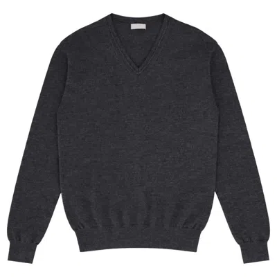 Pre-owned Dior Virgin Wool V-neck Jumper In Black
