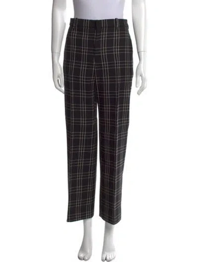 Pre-owned Dior Virgin Wool Wide Leg Pants In Black