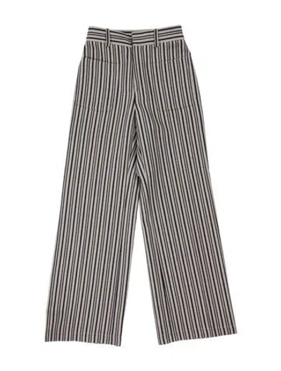 Pre-owned Dior Virgin Wool Wide Leg Pants In Multicolor