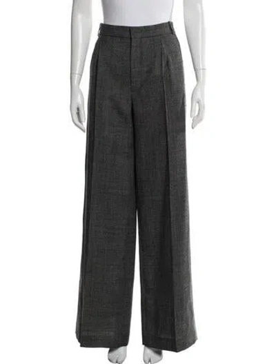 Pre-owned Dior Virgin Wool Wide Leg Pants W/ Tags In Black